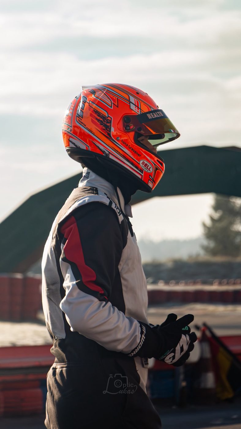 Seitenprofil mit Helm