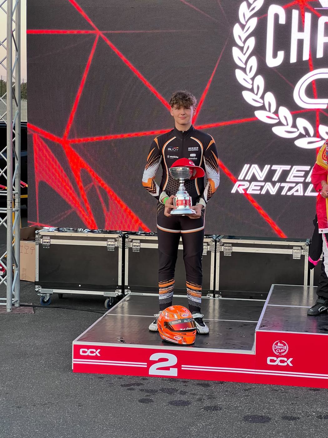 Luca Graupner auf Platz 2 des Podiums beim internationalen Champion-Cup-Finale in Viterbo